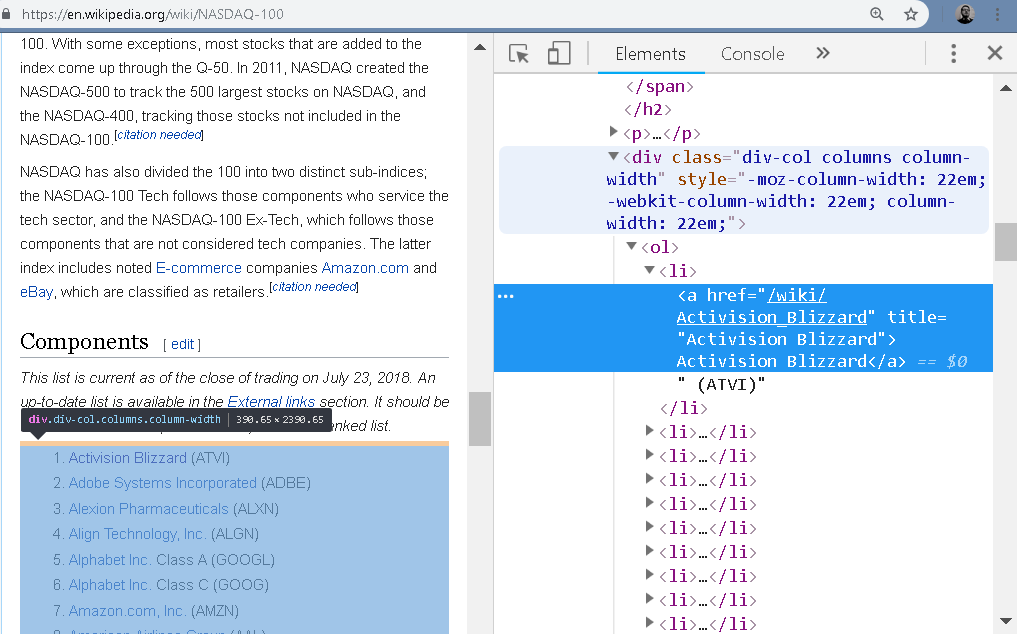 chrome inspect